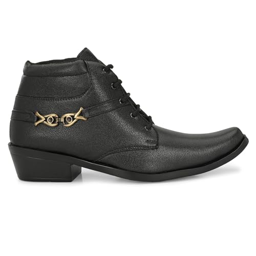 Image of Karaddi mens Mid Top Formal Boot Lace-up Shoes Aa098 Ankle Boot