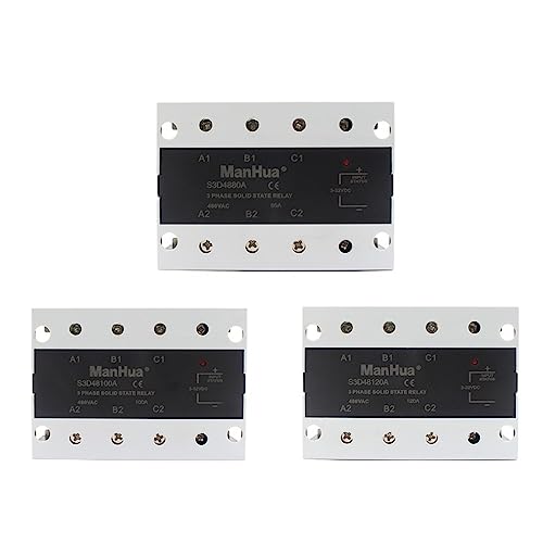 Relais statique triphasé SSR DC-AC 80A pour commutation industrielle