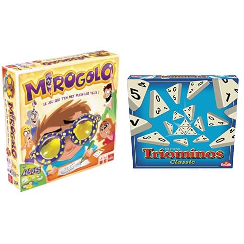 Lot de 2 Jeux : Mirogolo + Triomino - Jeux de Société, d'Actions, d'Adresse et Rapidité pour Enfants - Set de Jeu Inédit - Jouez en Famille ou Entre Amis -...