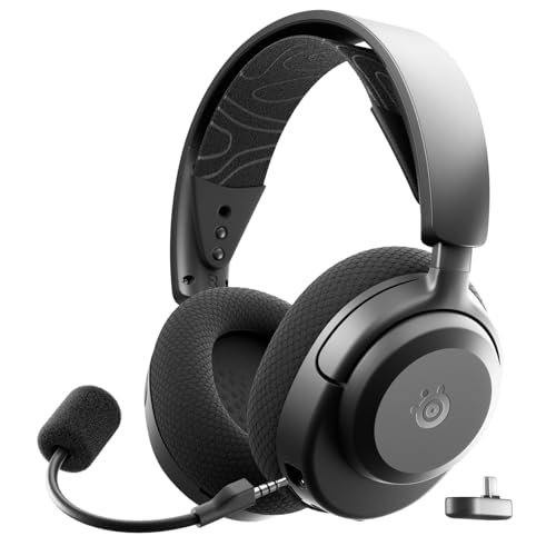 SteelSeries Casque Arctis Nova 3P Wireless - Appli Mobile Companion - Batterie 40h - Haut-parleurs magnétiques en néodyme - 2,4 GHz/Bluetooth - Micro détachable -...