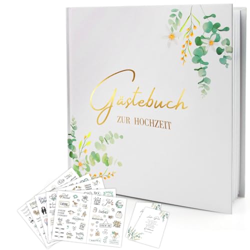 Libro degli ospiti di alta qualità, vintage, libro degli ospiti con adesivo, per matrimonio, libro degli ospiti da compilare e incollare foto, libro di nozze, ideale per coppia di sposi, decorazione