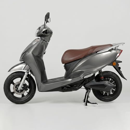 Image of Ryoto Non RTO Electric Scooty, Lithium, Sped 25 km /Hr, Maximum Range 50-55 km, Lightweight, Digital Speedometer, Motor Power 250W BLDC Bike Scooter for Men and Women (Grey)