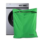 Wäschebeutel für Tierhaare Waschmaschine – Extra großer Waschbeutel fängt Hunde- & Katzenhaare auf | Verhindert Verstopfung & schützt Filter | Wäschesack mit YKK Reißverschluss (Grün, L)