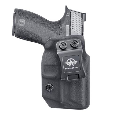 POLE.CRAFT S&W M&P Shield X Holster IWB Kydex for Fit: S&W M&P Shield X Pistol - Inside Waistband Concealed Carry - Adj. Cant Retention - Cover Mag-Button - No Wear - No Jitter