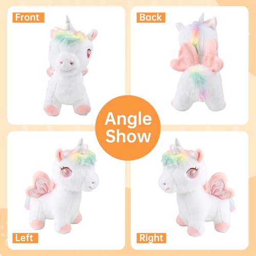 Image of Plush Unicorn Stuffed Animal, Pink Unicorn Plush Toys for Girls Girlfriend Lovers, 11.8 Inches Smooth Plushies Hugging Pillow, Cute Pony Stuffed Animal Cuddle Toy Gift for Birthday Valentine Christmas