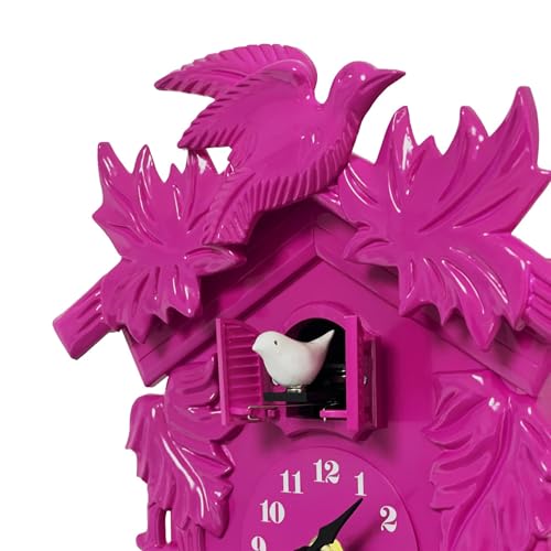 Walplus 7E-JS2Q-CZZL Chiming Classic Pink Cuckoo Wall Clock Hanging Bird Clock Home Decor Christmas Clock Gifts thumb #3
