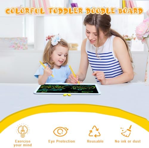 16.5 Inch Colorful LCD Writing Tablet Drawing Board Reusable Drawing Pad for Kids Electronic Educational Systems Gift Toys for Boys and Girls Age 3-12 3 41QpwCUzI5L. AC
