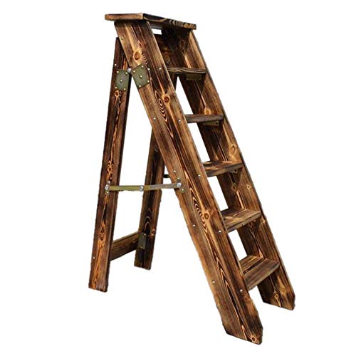 XITER Escaleras Plegables Retro Escaleras de Madera Taburete Escalera Silla de Paso for el hogar y la Biblioteca