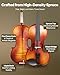 VEVOR Violin 4/4 Full Size for Adults, Violin Fiddle Set for Beginners Student with Hard Case,Rosin, Bow,Shoulder Rest,Bridge,Extra Strings,Professional Solidwood Instrument (Glossy Brown Patterned)