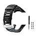 Vindar Cinturino dell'orologio Cinturino in Morbida Gomma per Suunto Ambit 1/2/2S/ 2R/3 Sport/3 Run/3 Peak, Regolabile, Cinturino Unisex, Nero (Include 1*Cacciavite + 4*Viti)