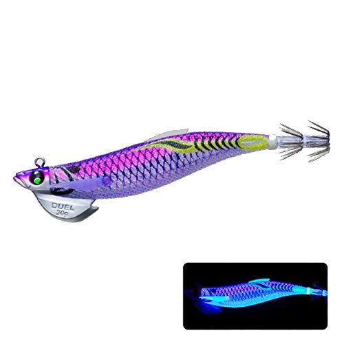 DUEL ルアー エギ EZ-Q フィンプラス TR ラトル 3.0号 25g 重量:25g A1744-KVUP-ケイムラパープルピンク パタパタ