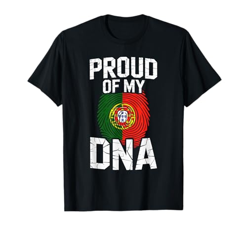 Proud of My DNA Portuguese Flag Heritage Portugal Roots T-Shirt