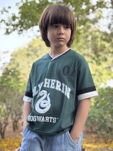 Image of Nap Chief Kids Official Harry Potter Printed Cotton T-Shirt | Casual Wear Tee for Boys & Girls