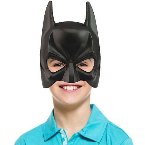 Applysu Masque de chauve-souris pour enfants - Demi-masque de chevalier sombre - Accessoire de costume de super-héros