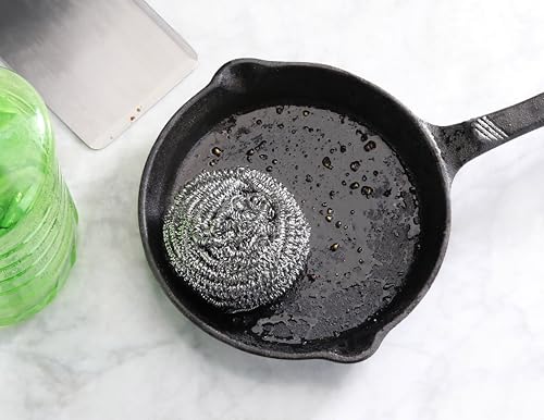 Image of New Star Foodservice Extra Large (50 Grams) Stainless Steel Sponges Scrubbers, Set of 12 (Pack of 4)