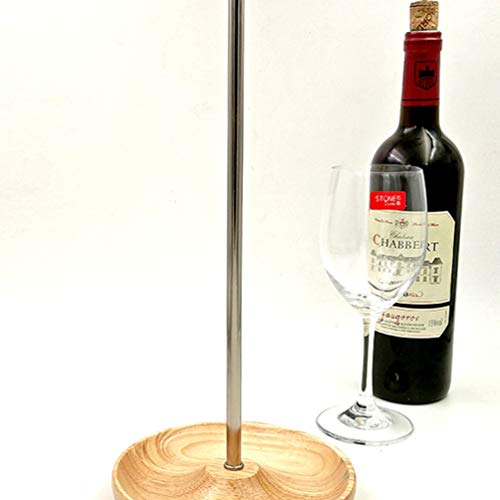 UPKOCH Decantador de vinho para secagem em madeira Decantador de secagem Rack com bandeja para banca