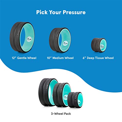 Chirp Wheel Back Stretcher w/ Sweat-Resistant Foam Padding, 6" Deep Tissue Body Roller, Satisfying Roller Wheel, Targeted Muscle Yoga Wheel, PVC-Free Roller Wheels, Deep Massage Stretching Equipment