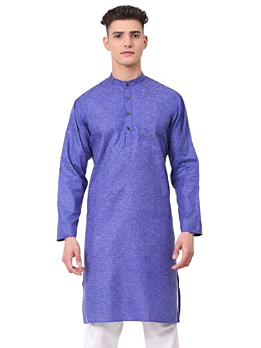 Image of Jompers Men's Cotton Ethnic Solid Kurta.