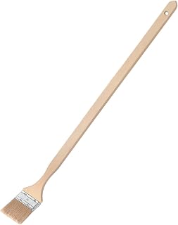 Handelskönig Fassadenpinsel 9. Stärke Pinsel mit extra langem Stiel (80 cm) Eckpinsel Flachpinsel Naturborste 80 mm rostbeständige Zwinge