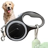 GYHWOFUL Hundeleine 5 m – Ausziehbare Rollleine für kleine Hunde und Katzen bis 25 kg, 360° Verhedderungsfrei, Anti-Rutsch-Griff, Einhand-Bremse, Stabiler Karabiner für Spaziergänge
