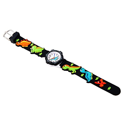 Image of Jewtme Cute Toddler Children Kids Watches Ages 3-8 Analog Time Teacher 3D Silicone Band Cartoon Watch for Little Girls Boys