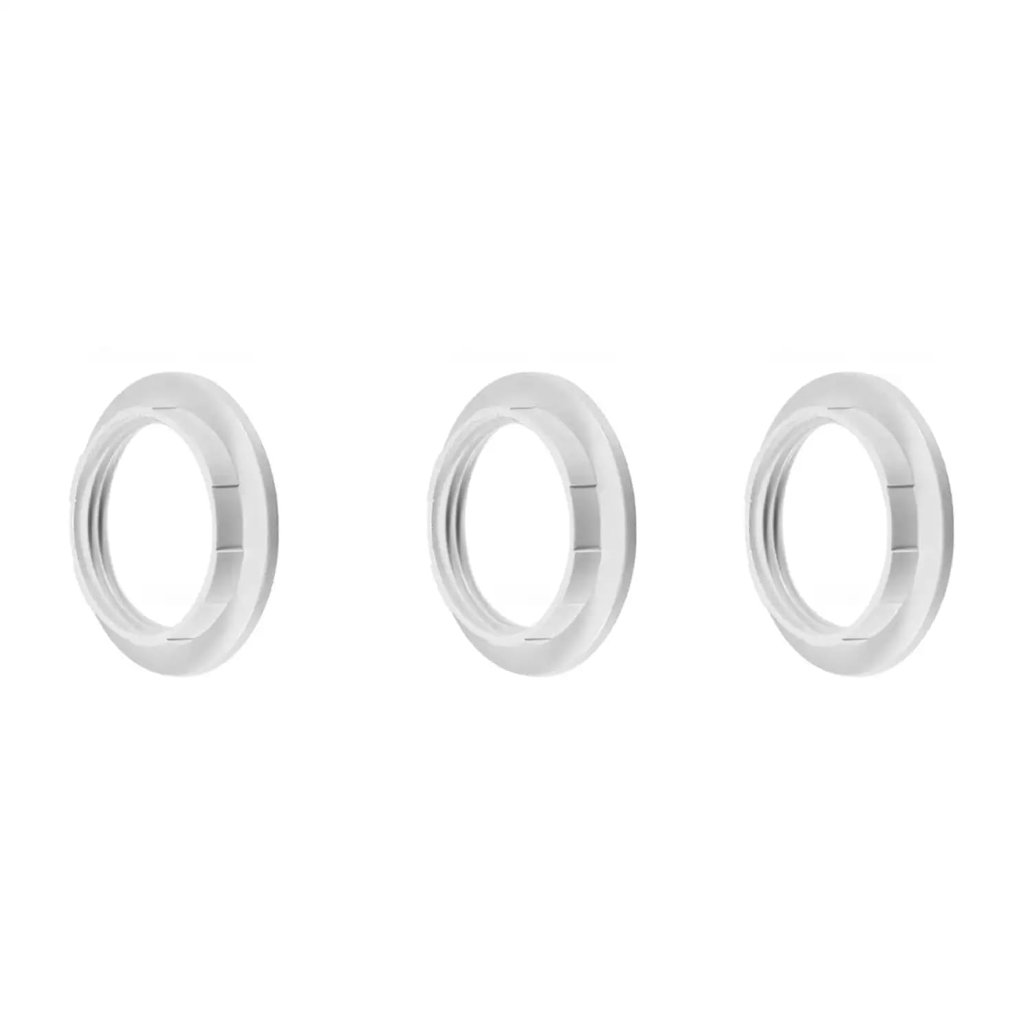 LEDSone E27 Screw Lampshade Lamp Light Shade Collar Ring Adapter retaining Black, White 2 Packs (White - 3 Pack) โ image 1