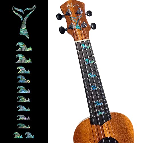 Inlay Sticker Fret Markers for Ukuleles - Whale Waves