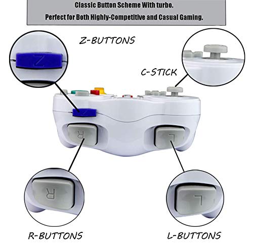 image for VTone Wireless Gamecube Controller, 2 Pieces 2.4G Wireless Classic Gam