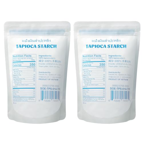image for Soeos Tapioca Flour Starch, 14 Ounce (Pack of 2), All Natural Tapioca 
