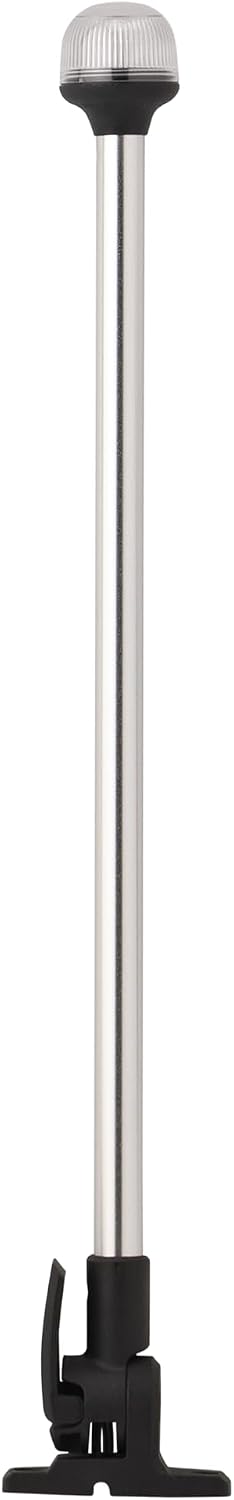 Attwood 5350-PA20-7 All-Round Incandescent Fold Down Navigation Light, Horizontal Mount, Black Base, 20-Inch image 2