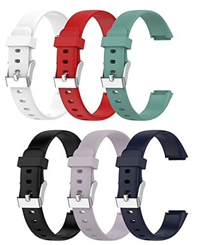 Lemspum Pulseiras de silicone compatíveis com pulseiras esportivas de reposição para Fitbit Luxe, ed