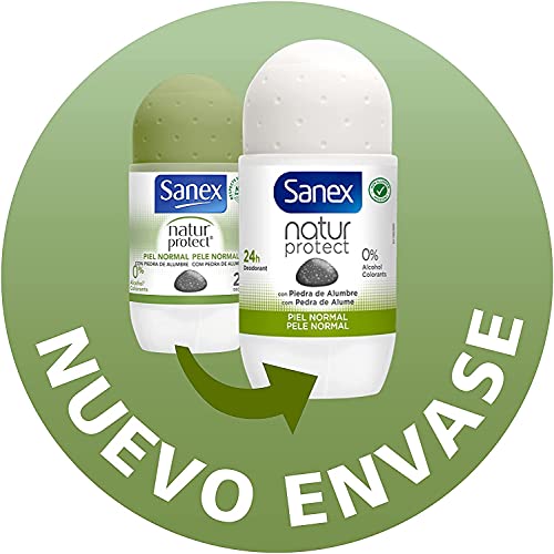 Sanex Natur Protect, Desodorante Hombre o Mujer, Desodorante Roll-on, Pack 6 Uds x 50ml - Imagen 3