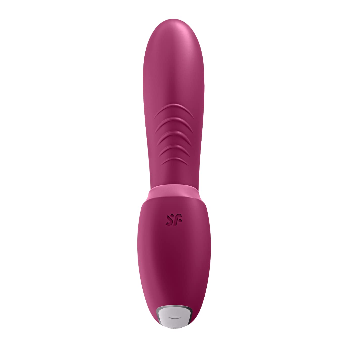 Satisfyer, vibratore a onde di pressione, Rabbit, Sunray Connect App', 15 cm, con app,impermeabile, ricaricabile, silicone delicato sulla pelle, colore:bacca