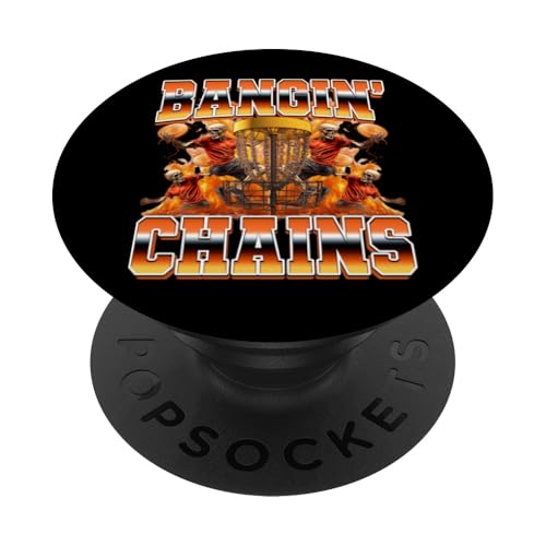 Bangin' Chains Disque Golf Player Discgolf années 90 Style Bootleg PopSockets PopGrip Adhésif
