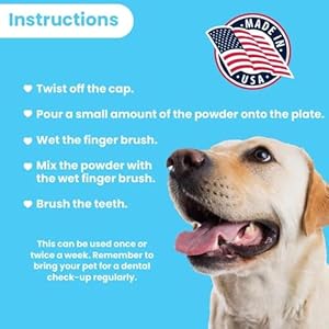 Pawtitas Natural Dog Toothpaste Powder Prevents Tartar Plaque Gum Disease Bad Breath a Natural Pet Dental Care and breath freshener for Dogs 4 OZ Bottle