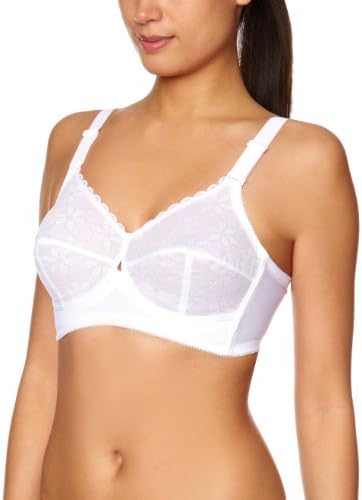 Pretty Polly Women's Classic Full Cup Bra, White (White), 40B