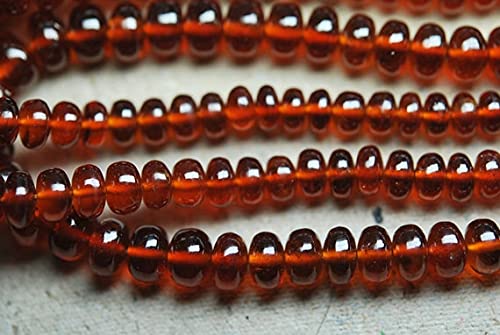 Garnet Hessonite Orange Contre les Perles Ternes: Rondelles LKBEADS 5-7mm Éclatantes