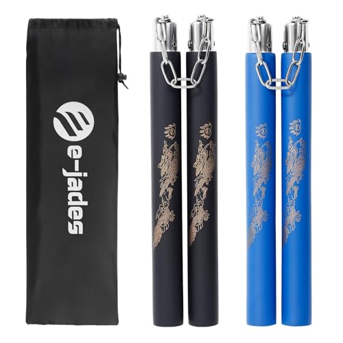 e-jades Nunchucks for Kids Adults-Professional Nunchakus for Adults & Beginners with Dragon Patterns|Impact-Resistant Foam Rubber, Optimized Smooth-Rotating Chain|Gift for Christmas, Birthday-2Pack