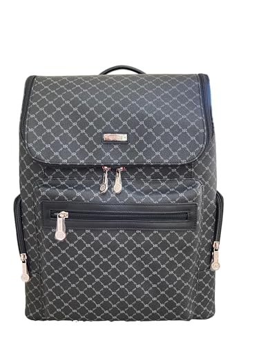 Rioni Top Loading Cambridge Travel Daypack Backpack Unisex - Signature Black2