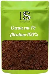 Cacau em Pó Alcalino 100% Natural, Chocolate Belga Holandês para Confeitaria, 1kg