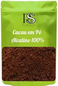 Cacau em Pó Alcalino 100% Natural, Chocolate Belga Holandês para Confeitaria, 1kg