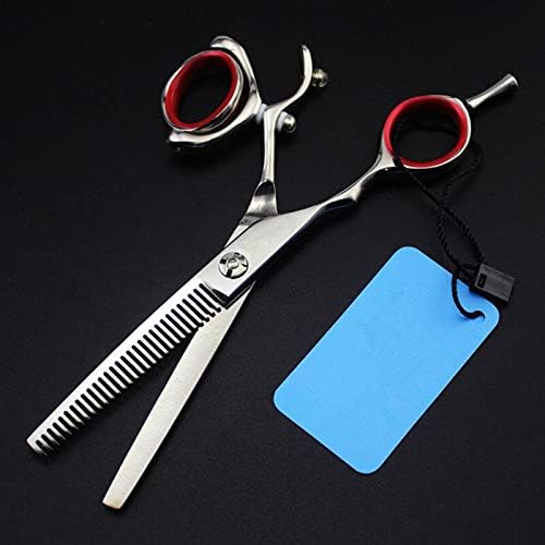 Swivel Thumb Hair Cutting Shears, 5.5 Inch Professional Japan 440c Steel Left Handed Rotate Hair Scissors Haircut Thinning Barber Cutting Shears Hairdresser Scissors,Set
