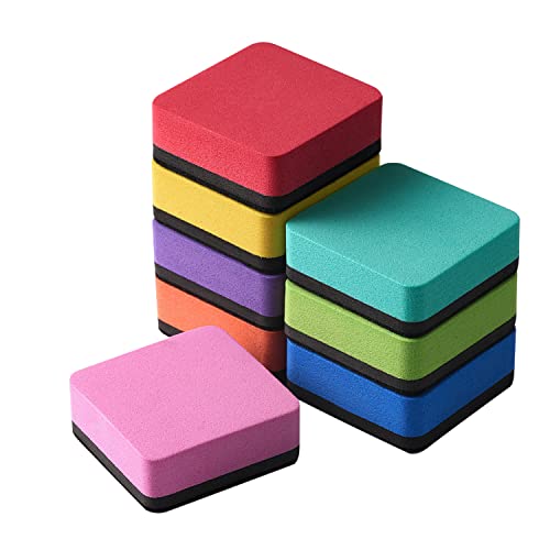 Abaokai Magnetic Whiteboard Dry Erasers Chalkboard Cleansers For Kids And Classroom Teacher Supplies, Home And Office (8 Pack-8 Colors) #TOP14