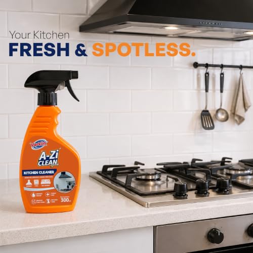 Image of Kitchen Cleaner Spray 300ml - All Purpose Hard Stain Cleaner and Kitchen Cleaning Spray, Tough Grease & Stain Removal, Suitable for Stoves, Chimneys, Counter Tops, Appliances, Walls & Cabinets