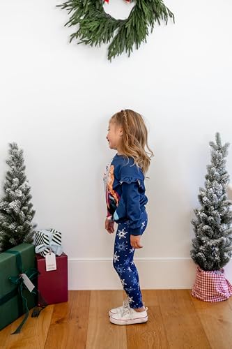 Image of Disney Frozen Minnie Mouse Stitch Princess Fall Toddler Girl Outfit 2 Piece Girl Clothes Long Sleeve Sweatshirt and Leggings