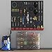 Daanxw Peg Board kit with Accessories, Heavy Duty Steel Pegboard Kit with 180 PCS Varied Pegboard Accessories, Ideal for Tool Storage and Garage Organization, 16-Inch X 36-Inch, 2 Pack (Red Box)