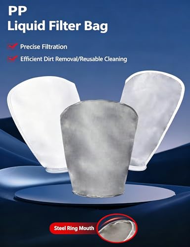 Sacs filtrants réutilisables en nylon 60 mesh, finis les résidus dans votre eau industrielle - 6