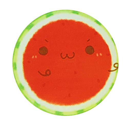 マウスパッド丸型 個性的 おしゃれ 柔軟 かわいい ゴム製裏面 ゲーミングマウスパッド PC ノートパソコン オフィス用 円形 デスクマット 滑り止め 耐久性が良い 面白いフルーツパターン (スイカ)