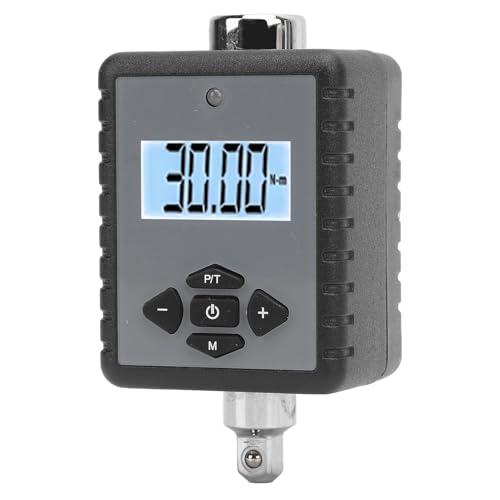 1/4in Drive Digital Torques Adapter, 0.22 to 22.1ft lb 0.3 to 30Nm Electronic Torques Wrench Converter with Buzzer and LED Flash Precise Display Torques Wrench Calibration Tool