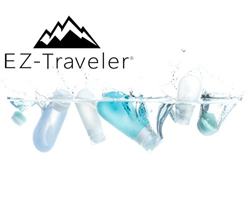 image for EZ-Traveler Silicone Travel Bottles - Refillable Toiletry Containers. 